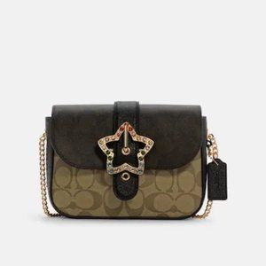 Coach Gemma Crossbody in Blocked Signature Canvas with Star Buckle C7013 NWT